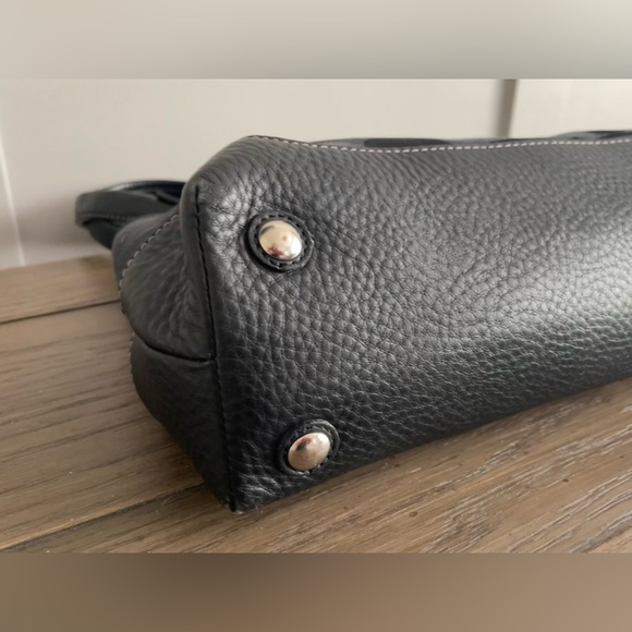 EUC,  Coach Black Fabric, Signature C with Black Leather Accents - Picture 7 of 8